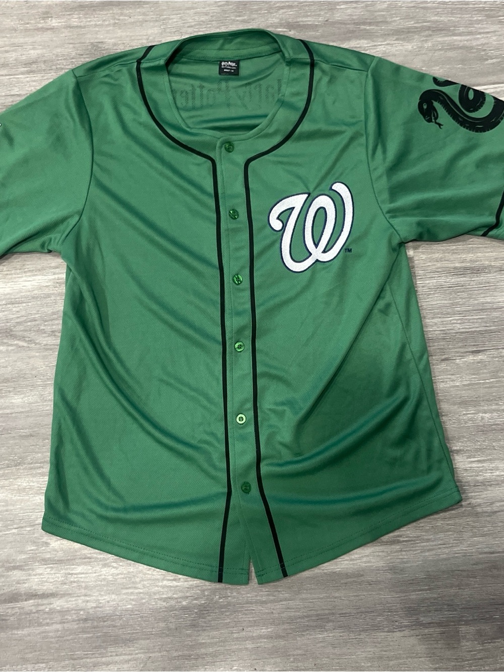 Warner Bros. Green Harry Potter Mesh Jersey with Black Tag